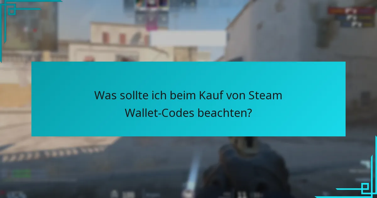 Was sollte ich beim Kauf von Steam Wallet-Codes beachten?