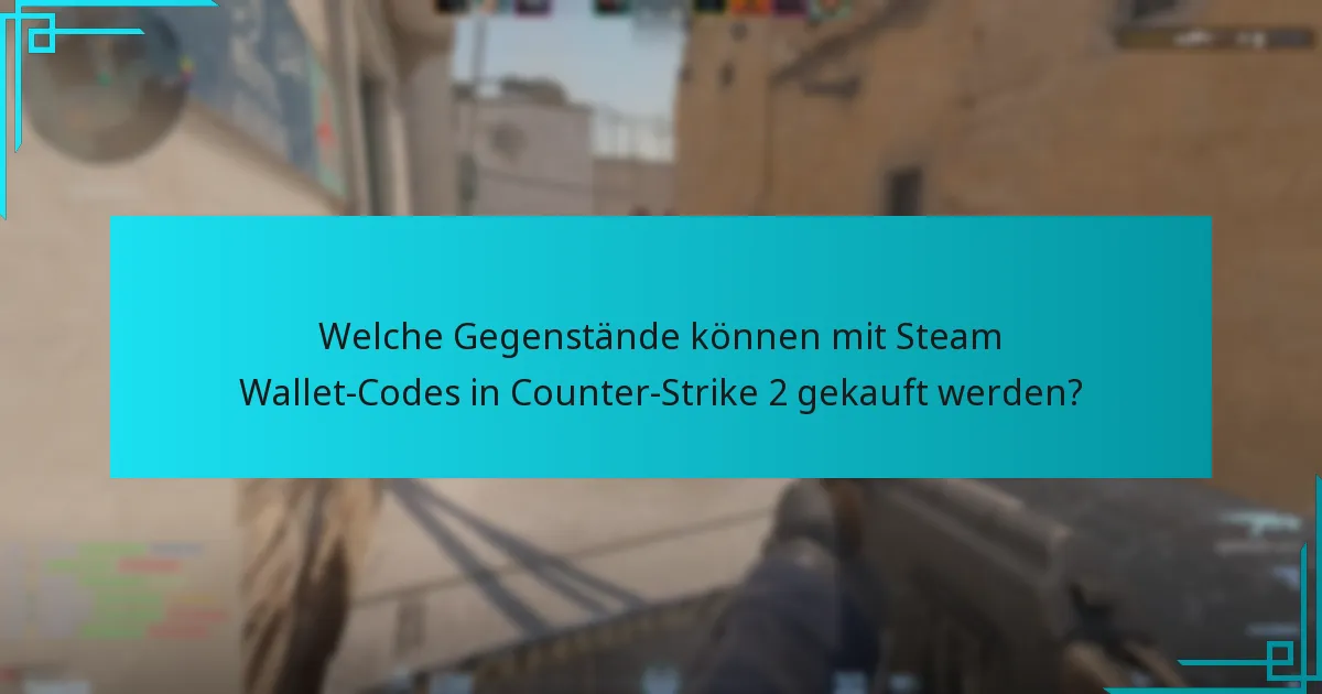 Welche Gegenstände können mit Steam Wallet-Codes in Counter-Strike 2 gekauft werden?