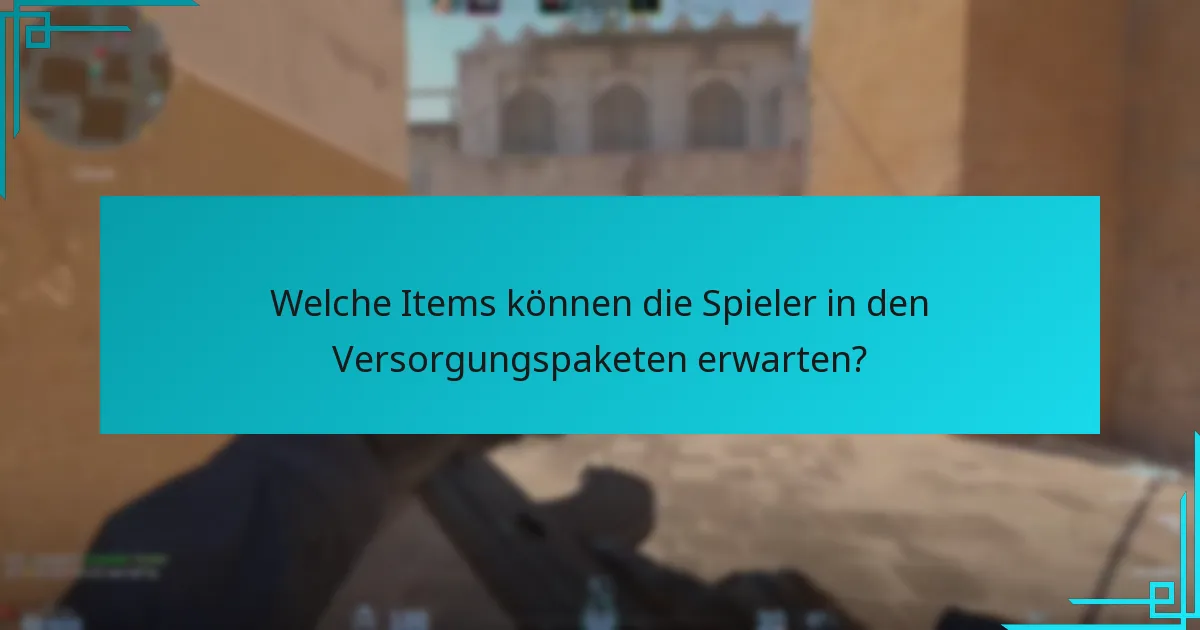 Welche Items können die Spieler in den Versorgungspaketen erwarten?