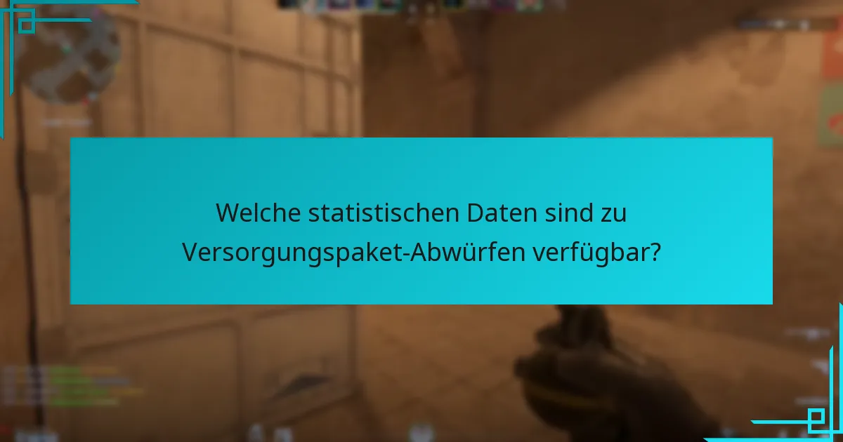 Welche statistischen Daten sind zu Versorgungspaket-Abwürfen verfügbar?