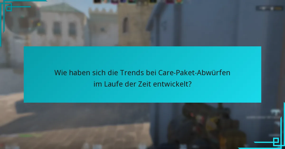 Wie haben sich die Trends bei Care-Paket-Abwürfen im Laufe der Zeit entwickelt?