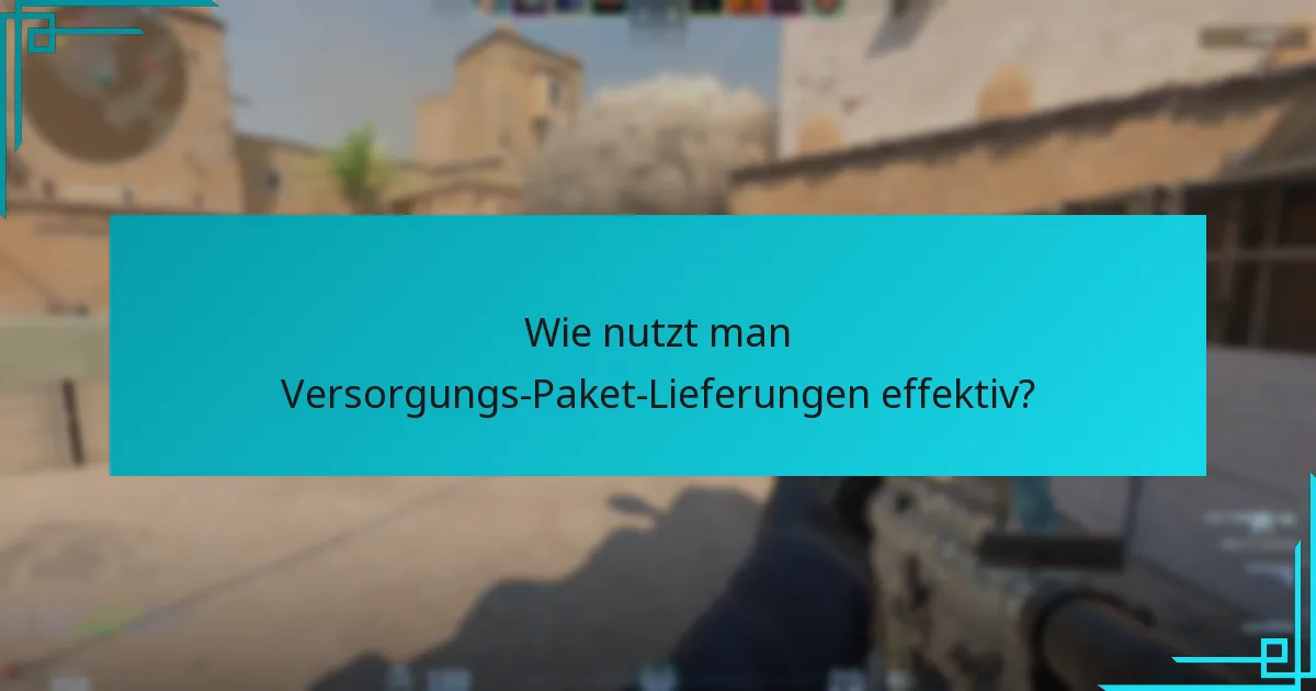 Wie nutzt man Versorgungs-Paket-Lieferungen effektiv?