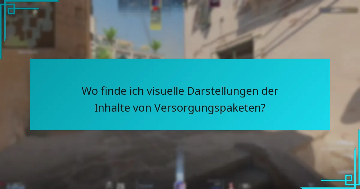 Wo finde ich visuelle Darstellungen der Inhalte von Versorgungspaketen?